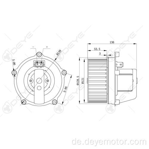 Universal Gebläsemotor für VW TRANSPORTER VW T4